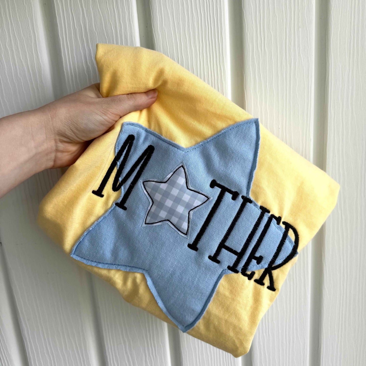 Mother Star Patch Tee-Yellow