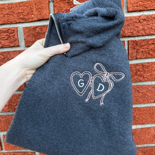 Embroidered Locket Quarter Zip Jackets