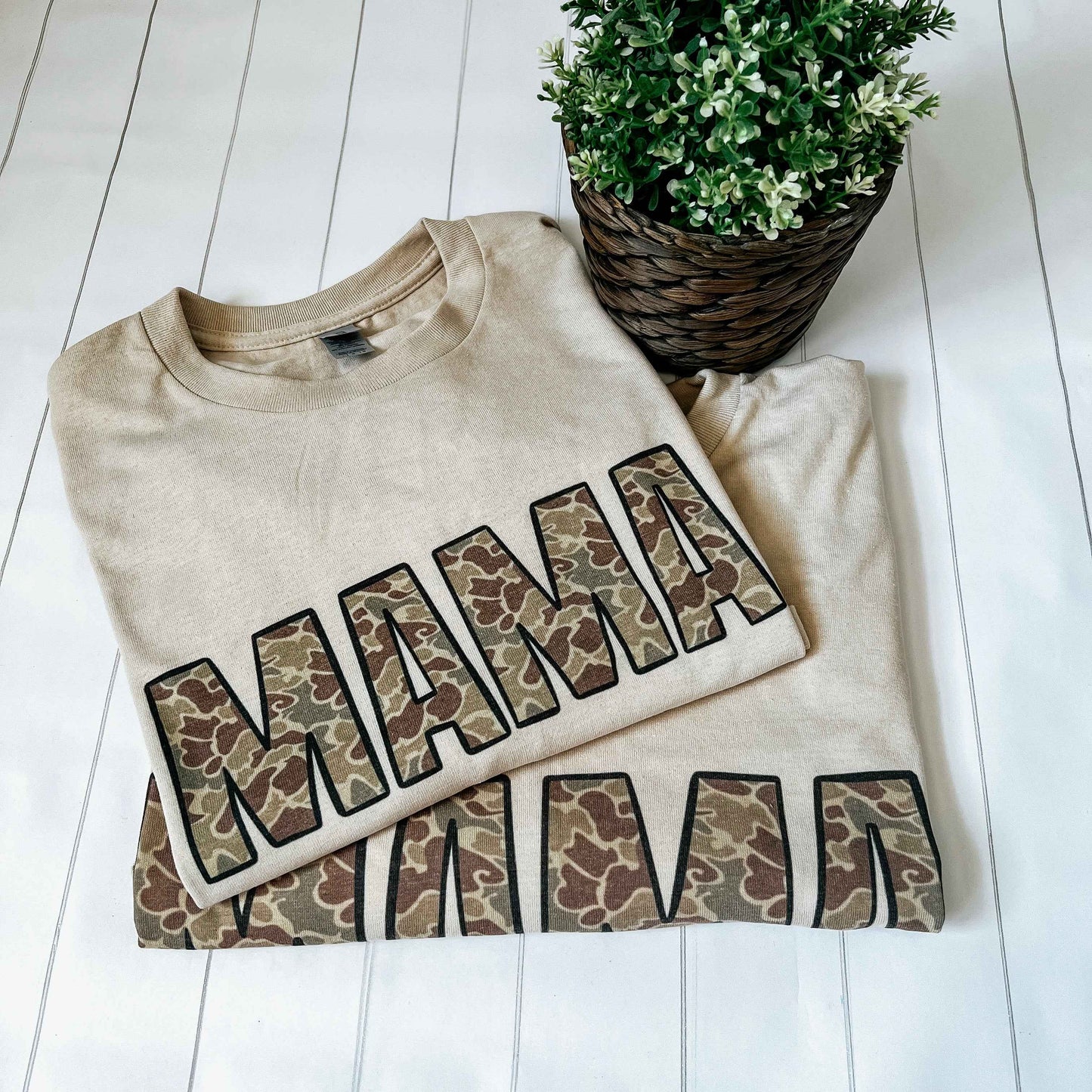 Vintage Camo Mama Tee