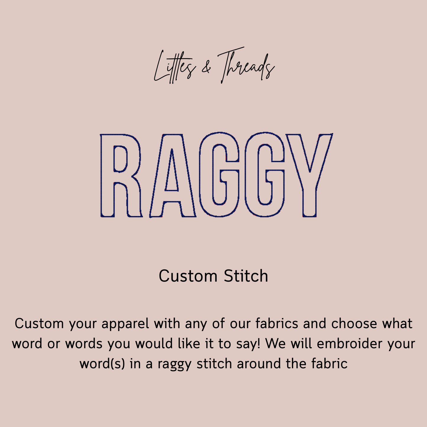 Pick Your Fabric-Raggy Adult Customs