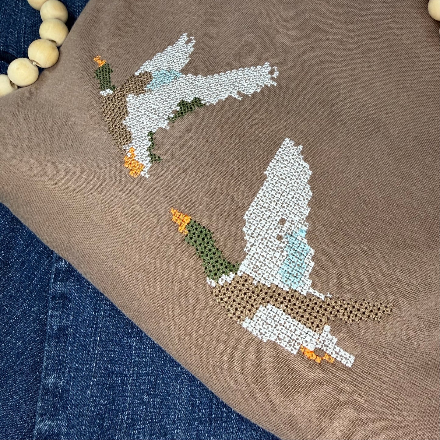 Cross Stitched Mallard Top
