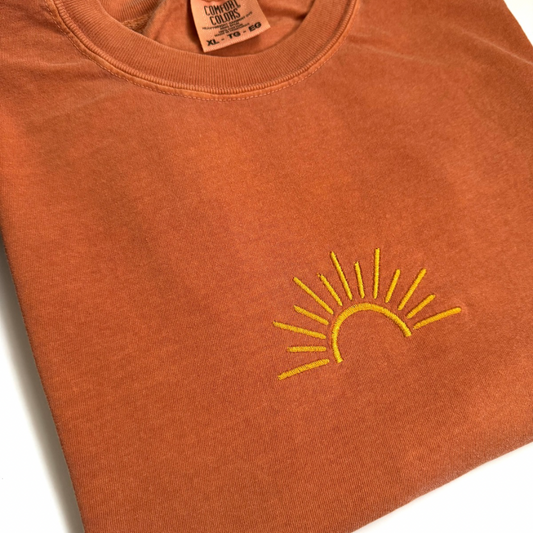 Golden Rays Embroidered Tee