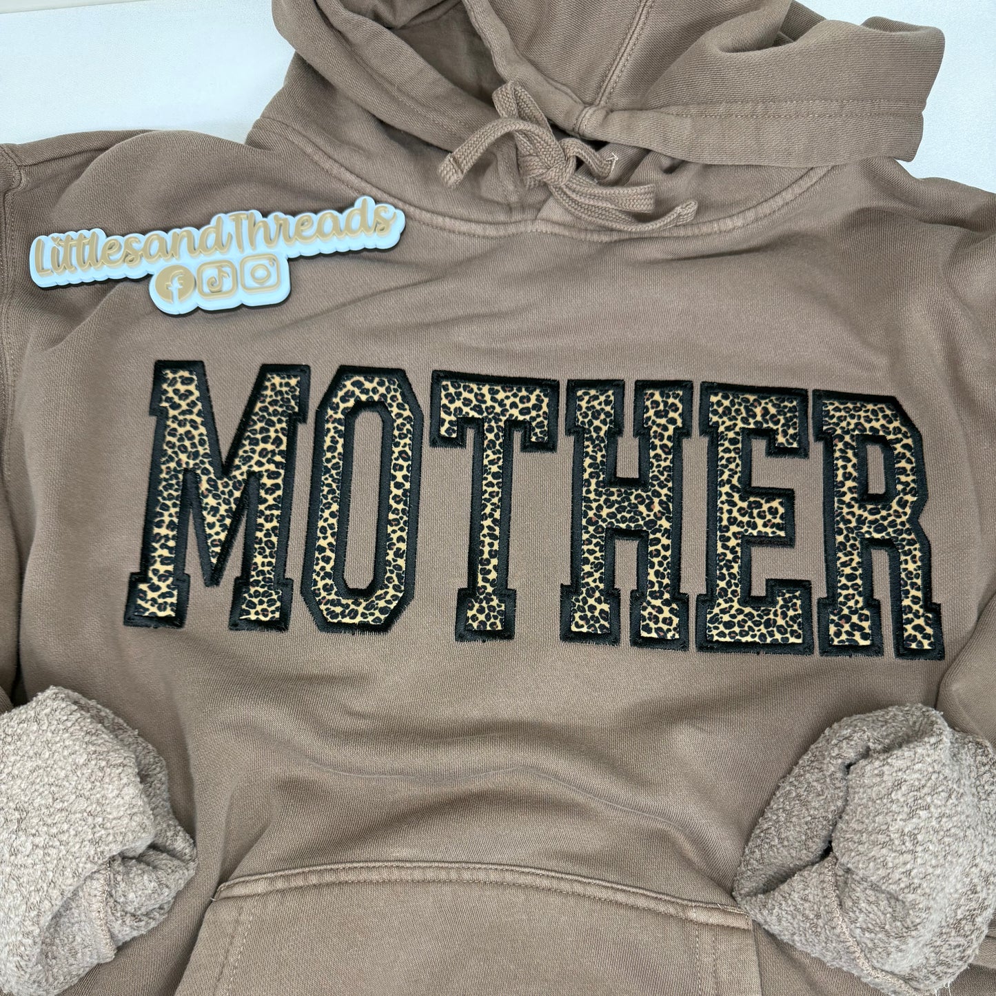 Custom Leopard Satin Stitch Sweatshirt