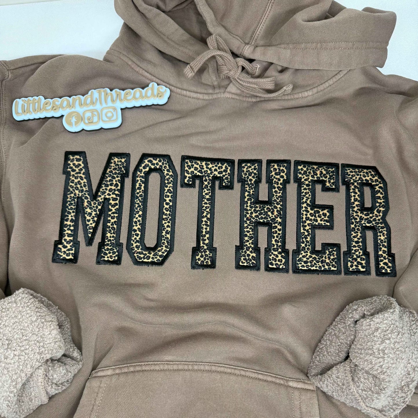 Custom Leopard Satin Stitch Sweatshirt