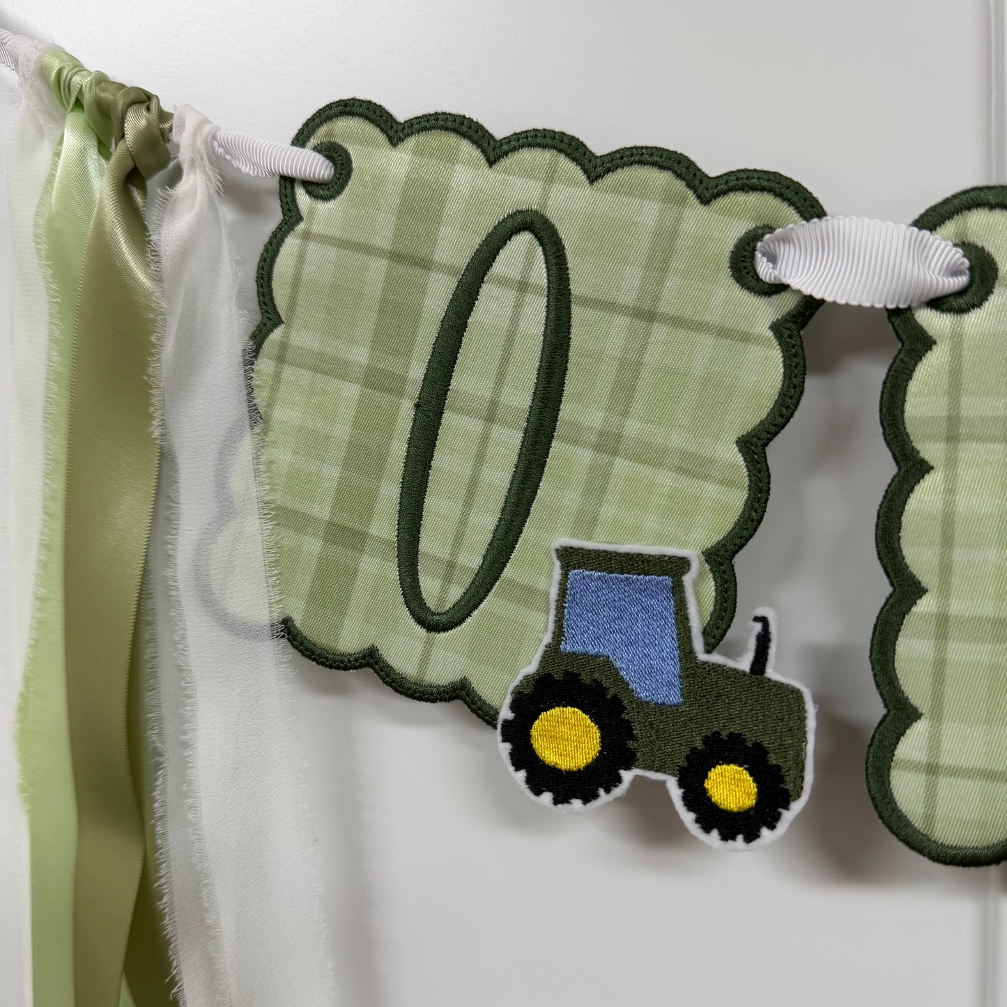 Tractor One Birthday Banner