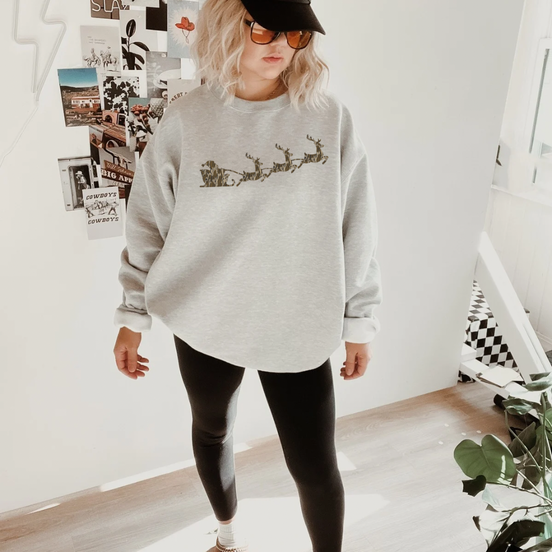 RTS- Santa’s Camo Crewneck