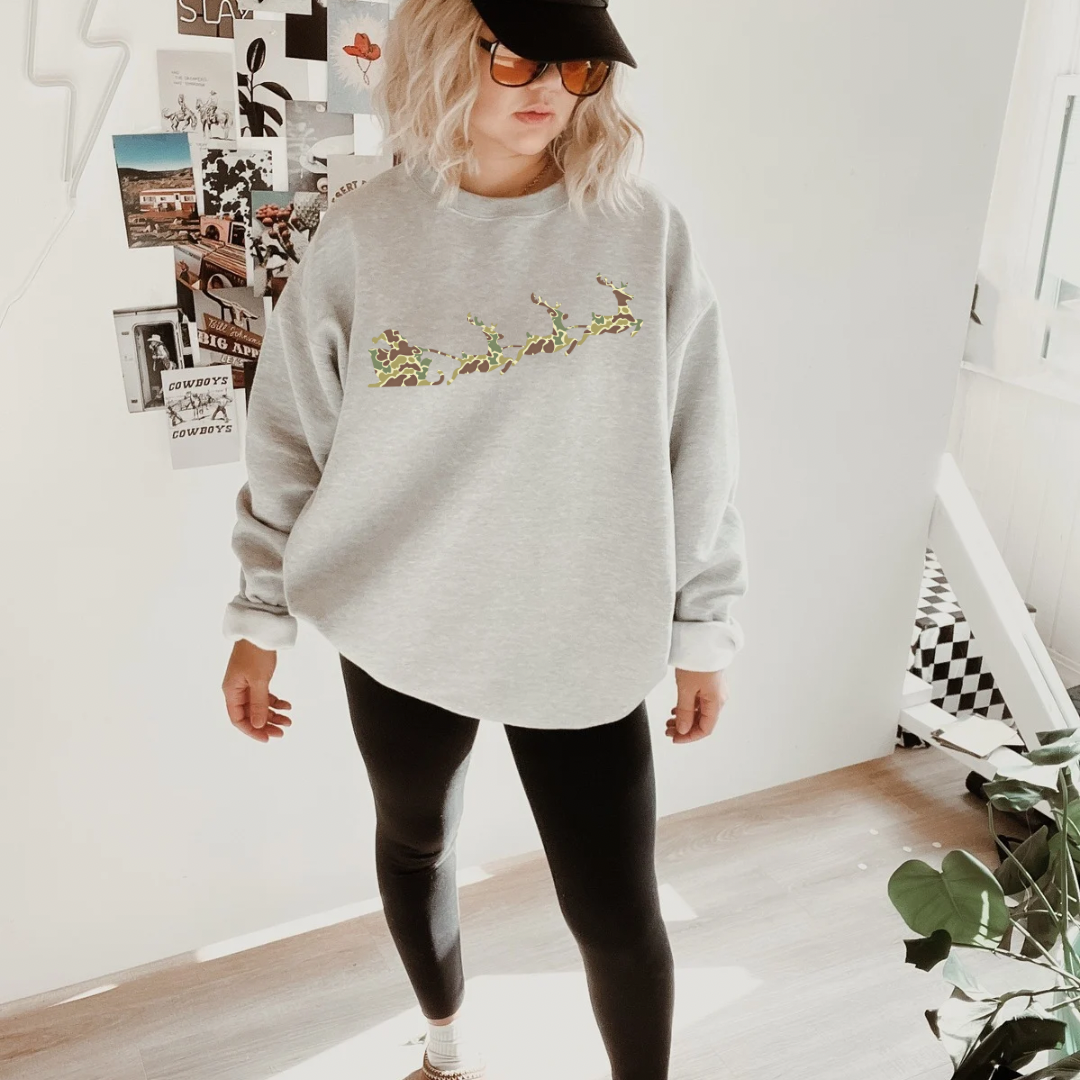 RTS- Santa’s Camo Crewneck