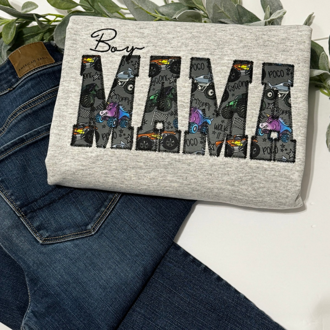 Custom Embroidered Monster Truck Sweatshirt