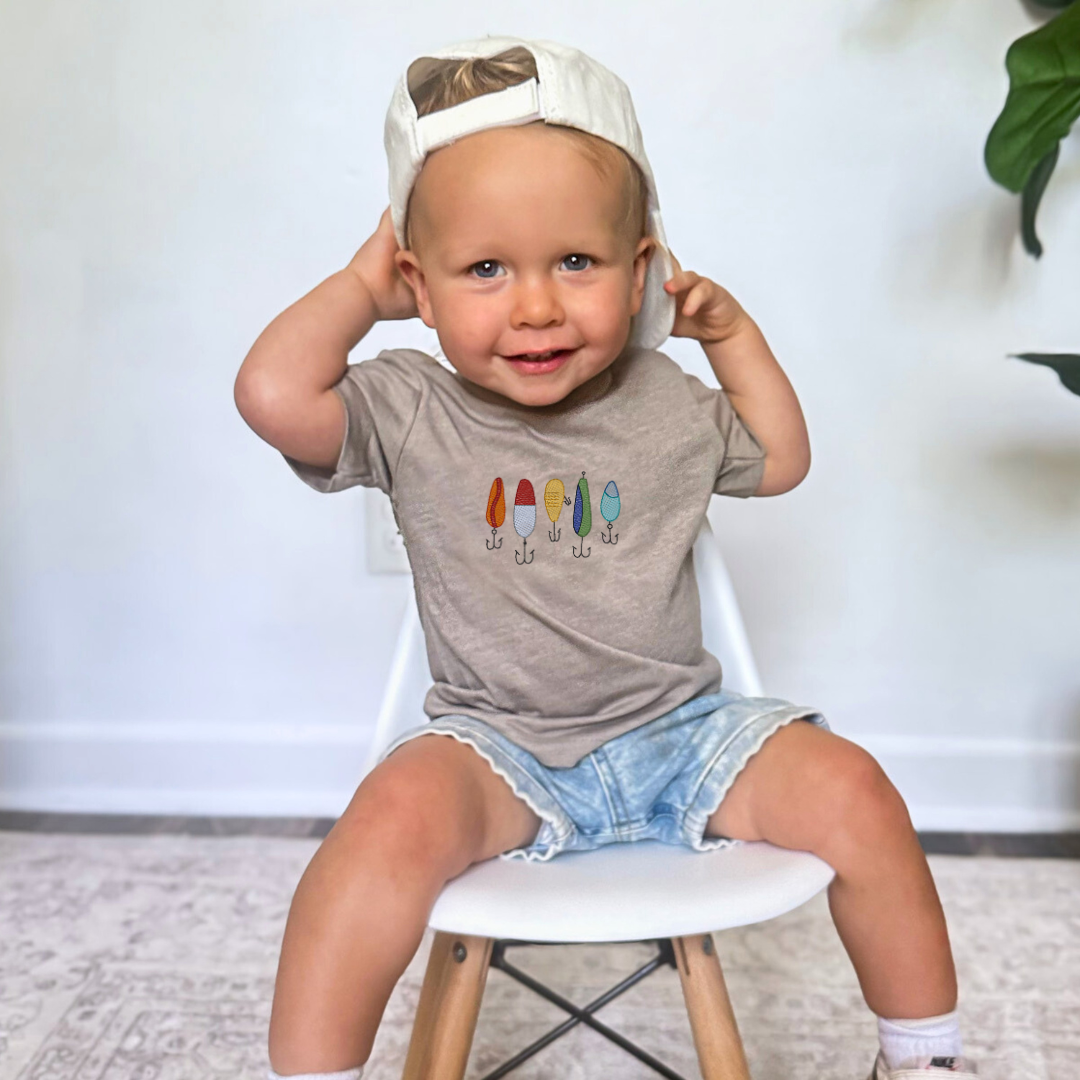 Embroidered Fishing Lure Tee