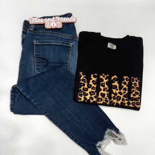 Custom Leopard Embroidered Tee