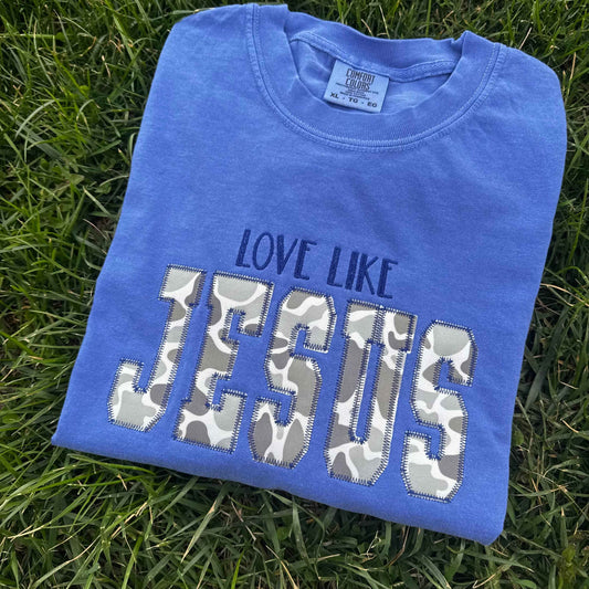 Embroidered Love Like Jesus Tee
