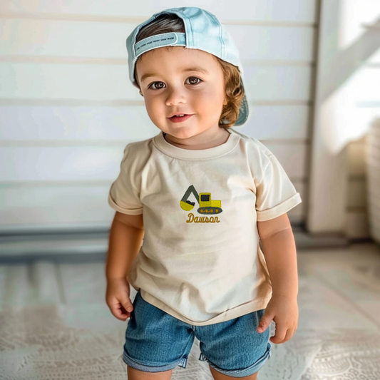 Embroidered Custom Construction Kids Name