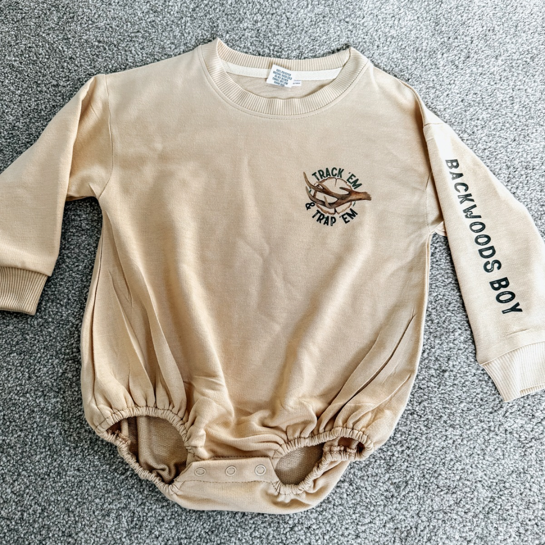 Backwoods Boy Sweatshirt Bubble Romper