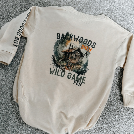 Backwoods Boy Sweatshirt Bubble Romper