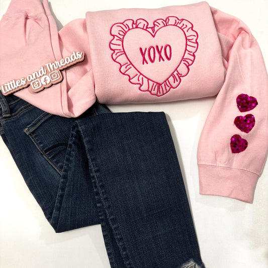 Custom Embroidered Sequin Heart