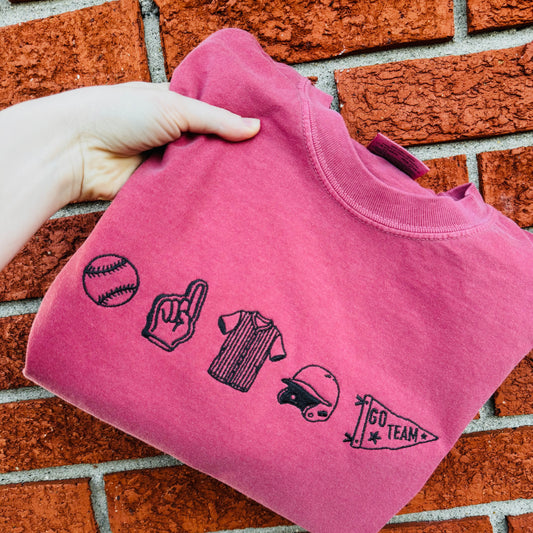 Embroidered Baseball Game Day Tee