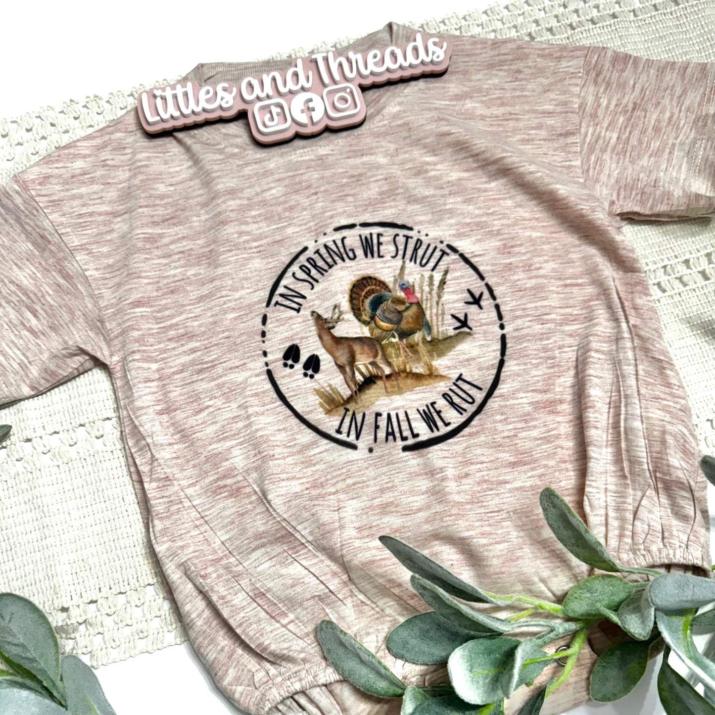 RTS-Girls Hunting Bubble Romper