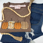 Embroidered appliqué Pumpkin Set Tee