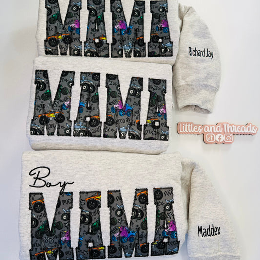 Custom Embroidered Monster Truck Sweatshirt