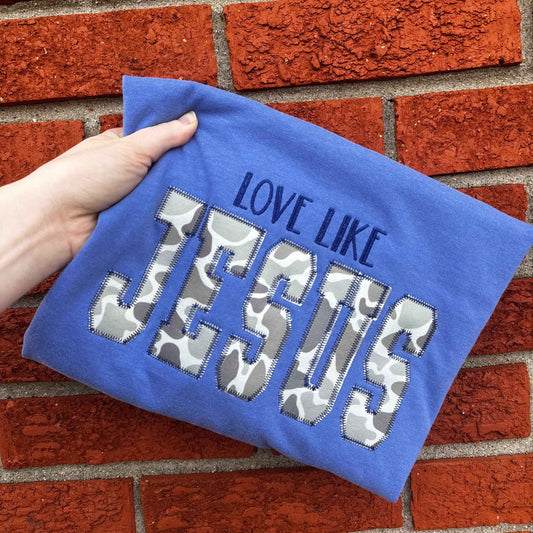 Embroidered Love Like Jesus Tee