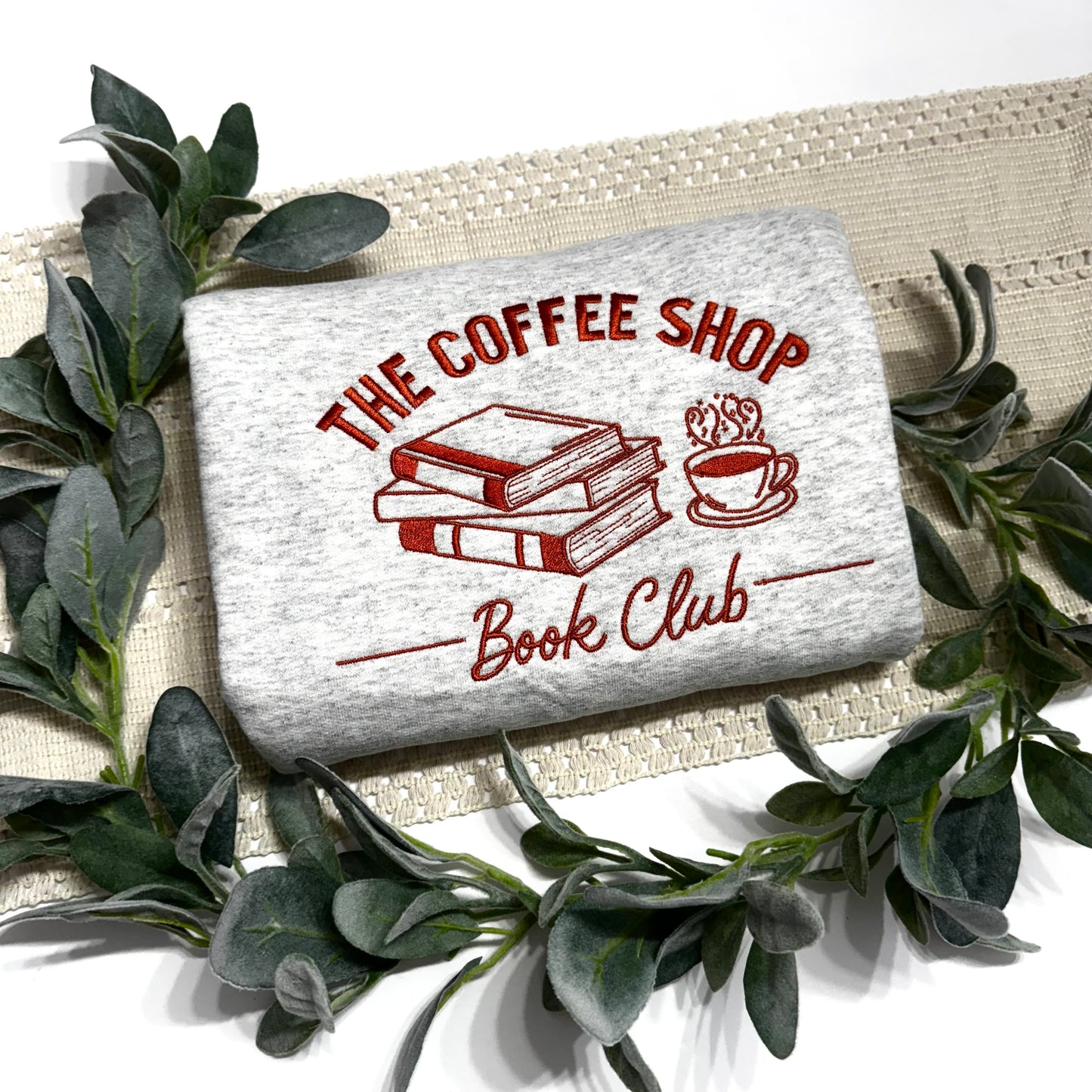 Embroidered Book Club Crewneck