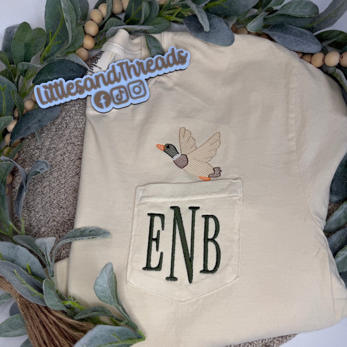 Embroidered Mallard Monogram Tee