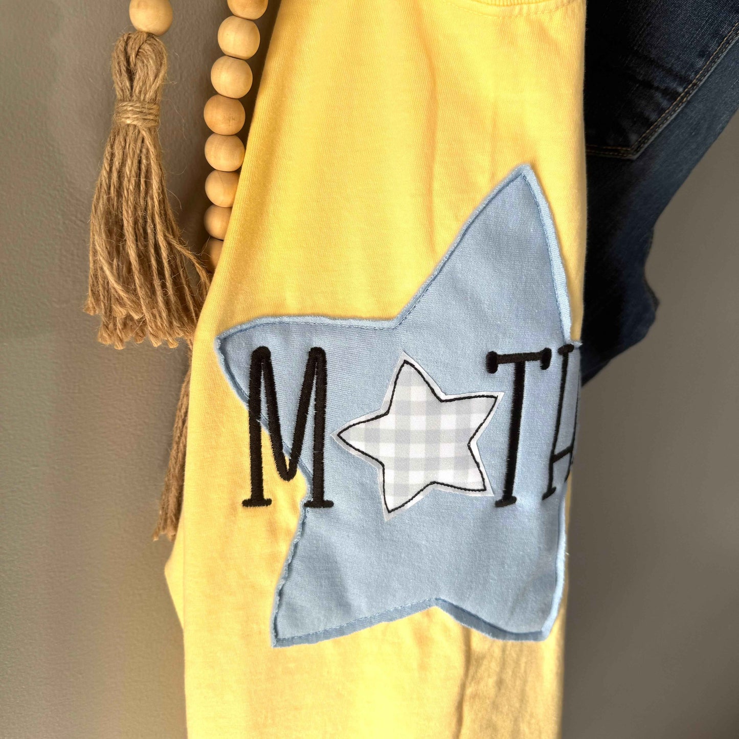 Mother Star Patch Tee-Yellow