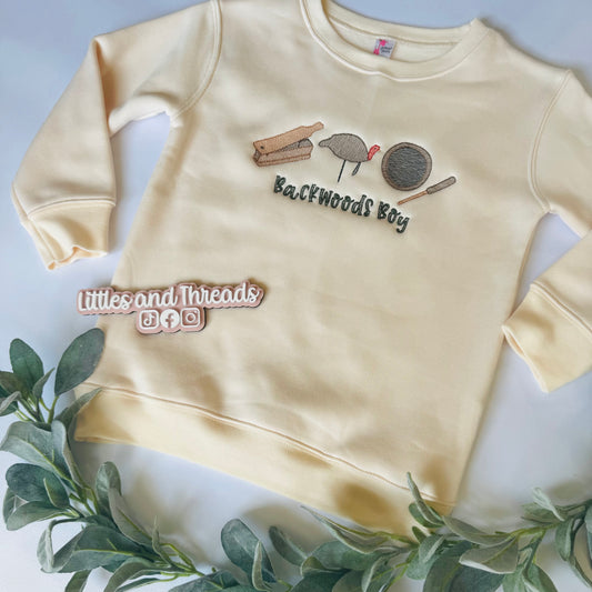 Embroidered Backwoods Boy Crewneck