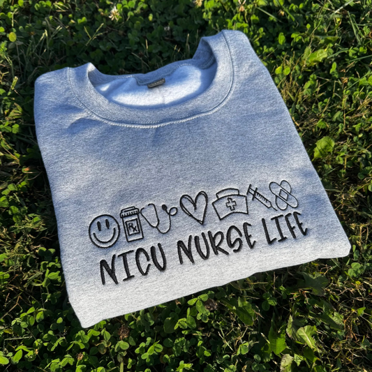 Custom Embroidered Nurse Icons Sweatshirt