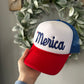Embroidered Puff Merica Hat