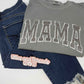 Embroidered Glitter Mama Tee