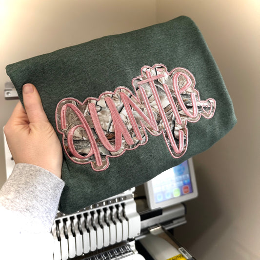 Double Appliqué Name Crewnecks