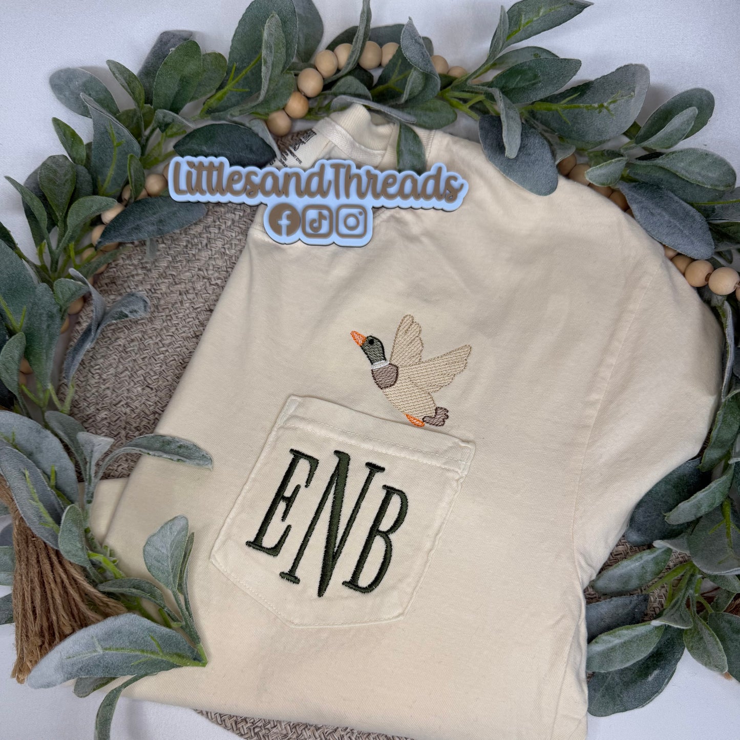 Embroidered Mallard Monogram Tee