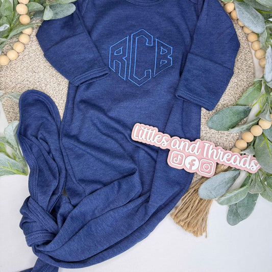 Personalized Monogram Baby Gown