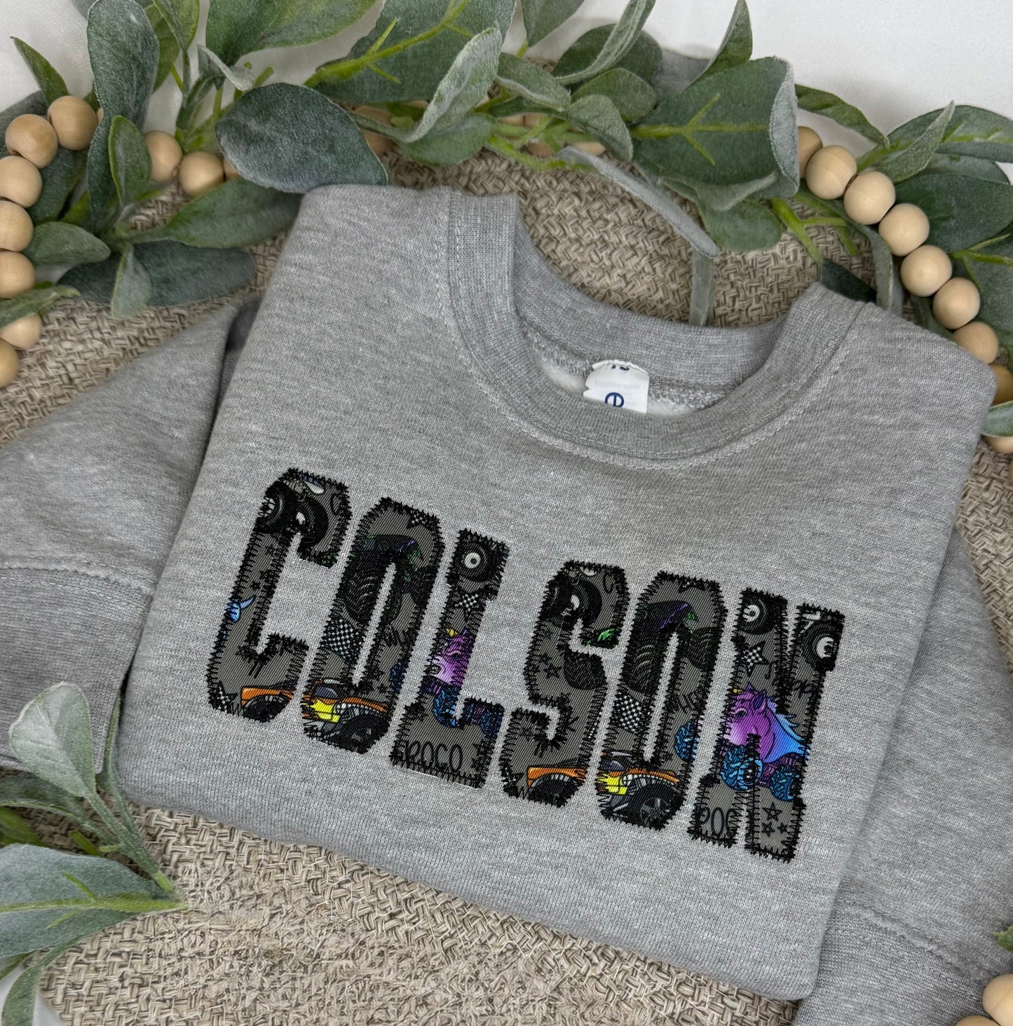 Custom Kids Monster Truck Crewneck