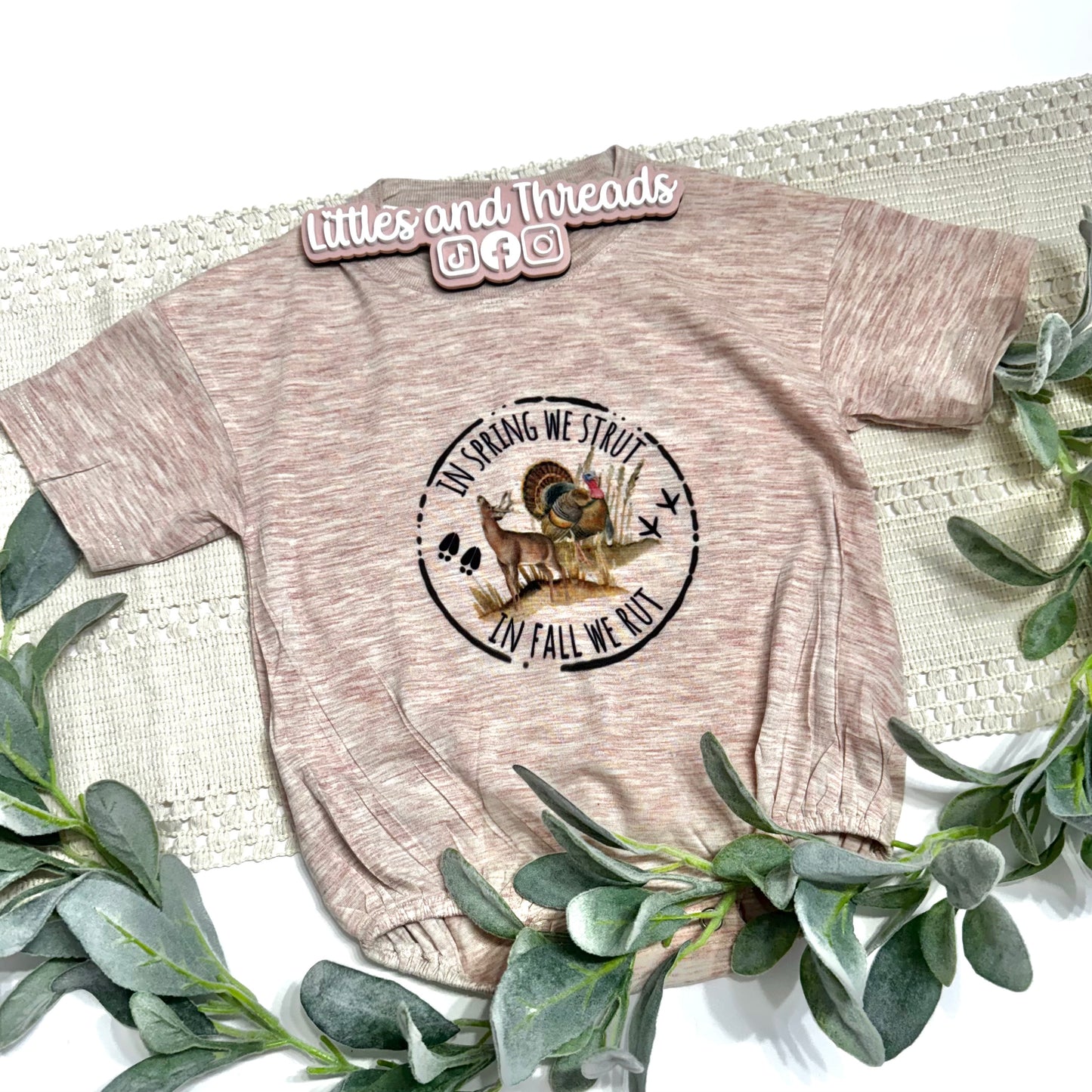 RTS-Girls Hunting Bubble Romper