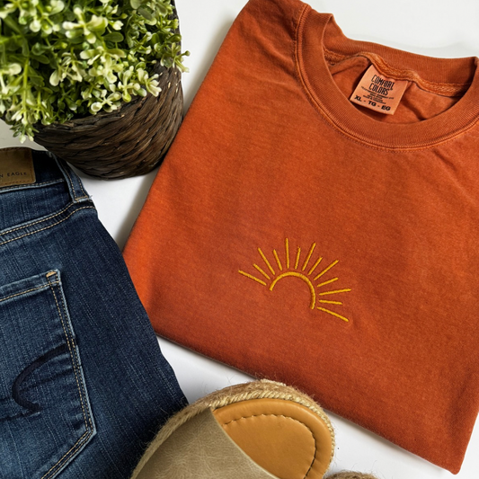 Golden Rays Embroidered Tee