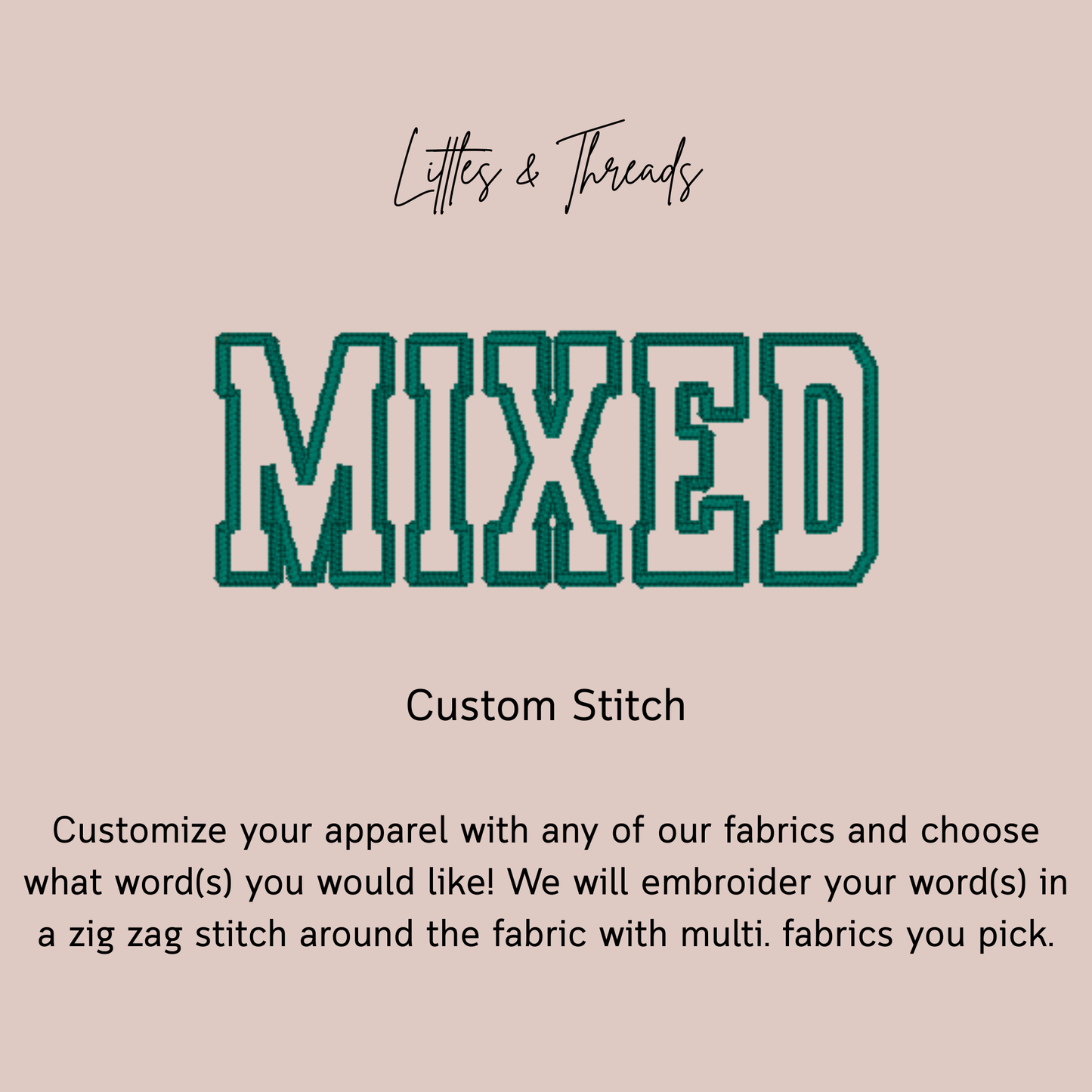 Pick Your Fabric-Mixed Adult Customs
