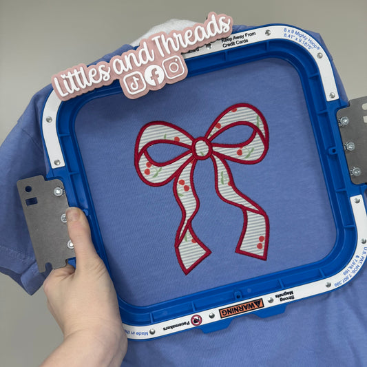 Embroidered Cherry Bow Tee