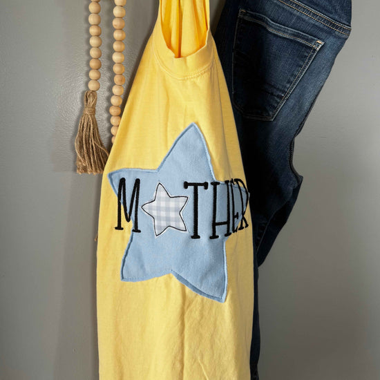 Mother Star Patch Tee-Yellow