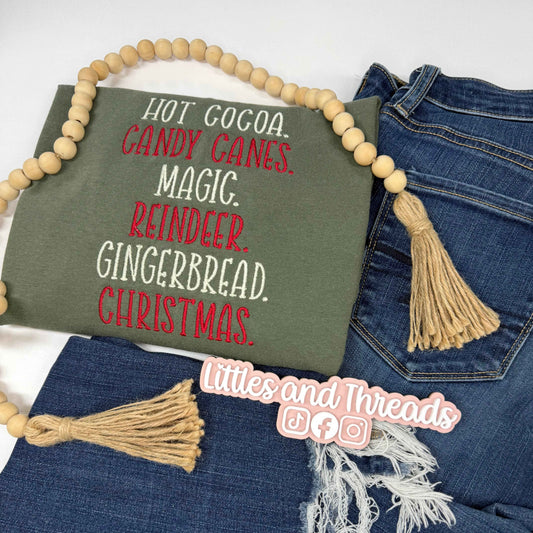 Embroidered Christmas Cheer Tee