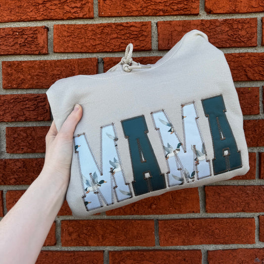 Embroidered Mallard Appliqué Top