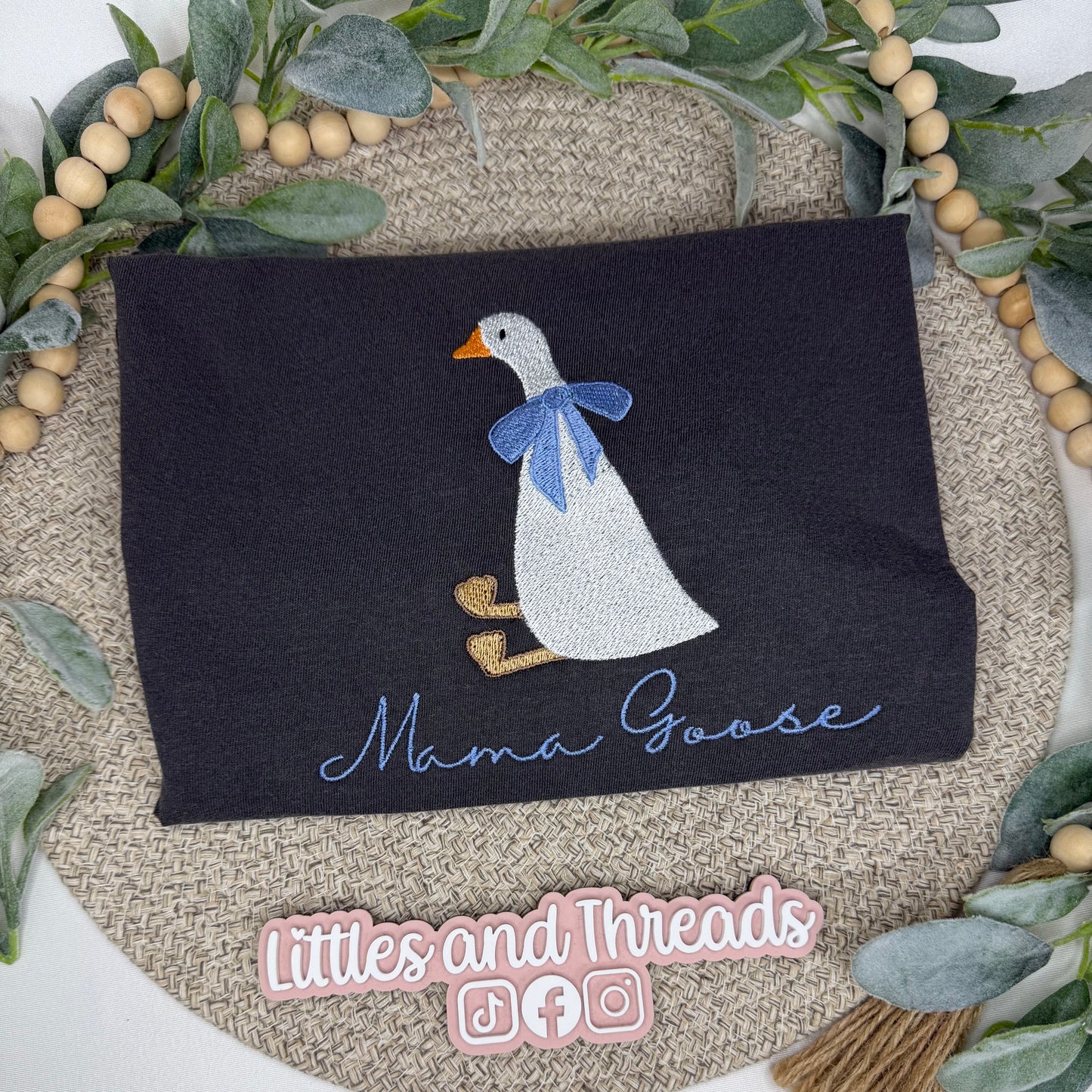 Mama Goose Embroidered Tee