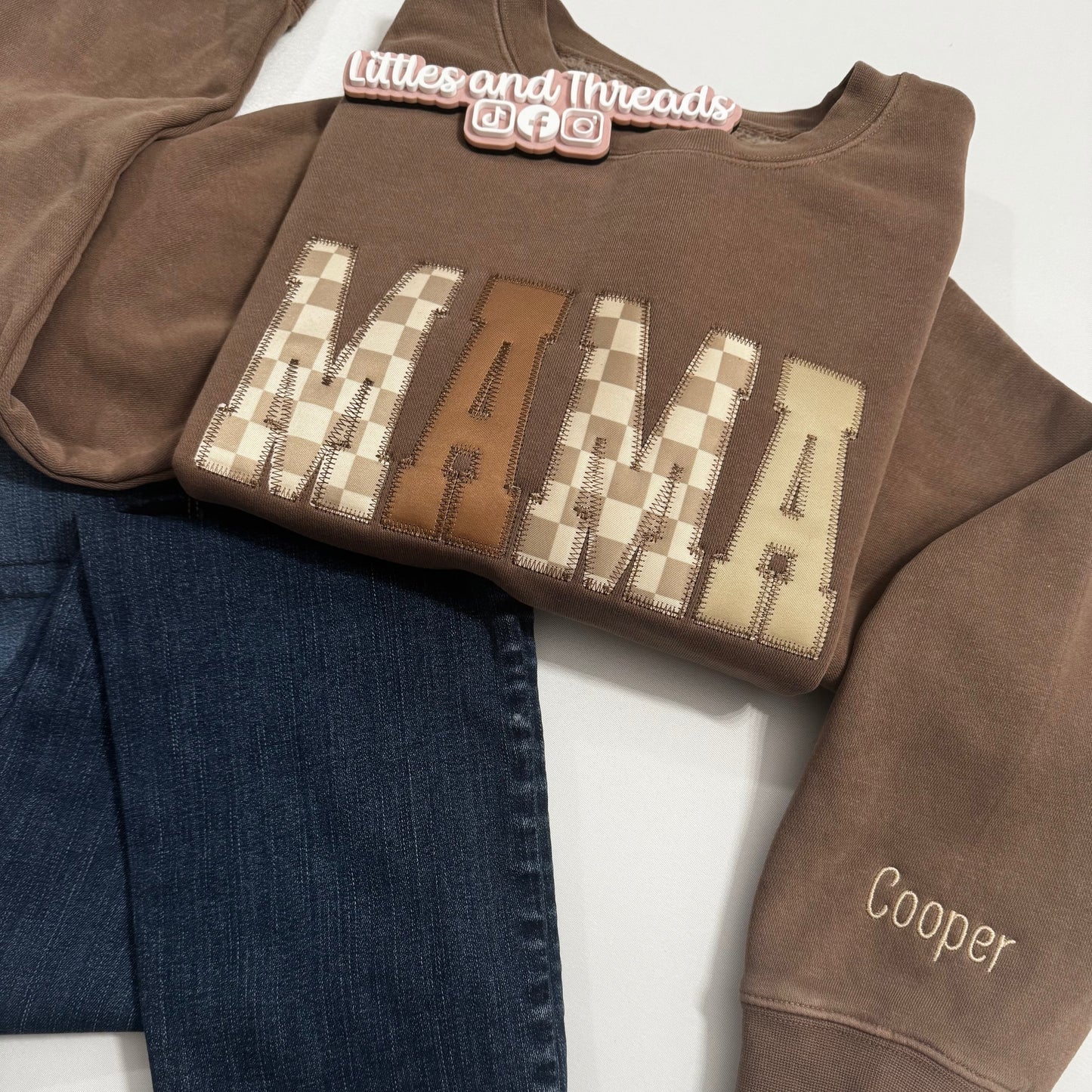 (No Floral Fabric) Custom Mixed Neutral Crewnecks