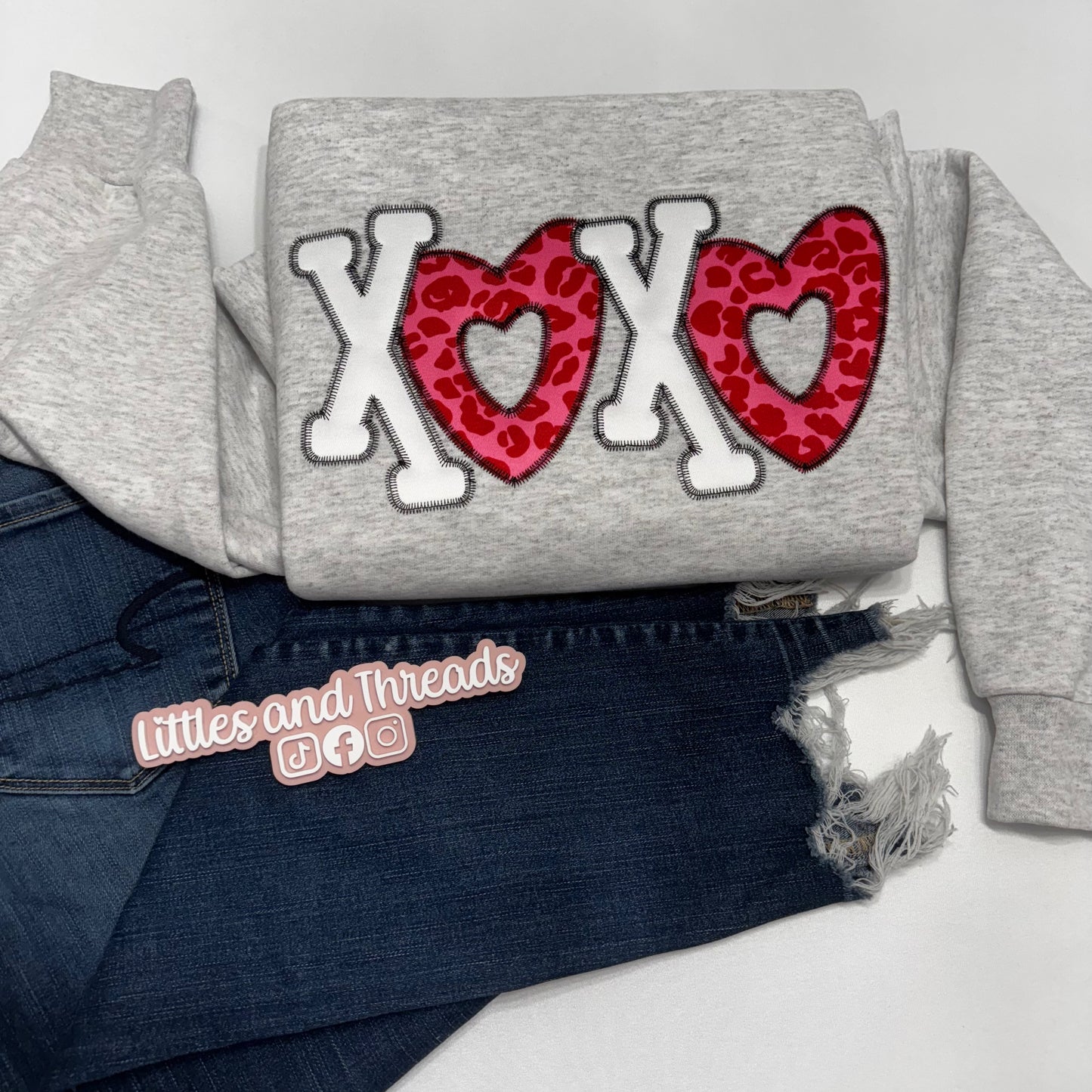 XOXO Embroidered Crewneck