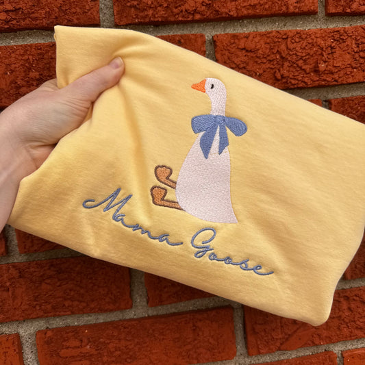 Mama Goose Embroidered Tee