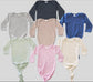 Custom Embroidered Baby Knotted Gown & Hat Set