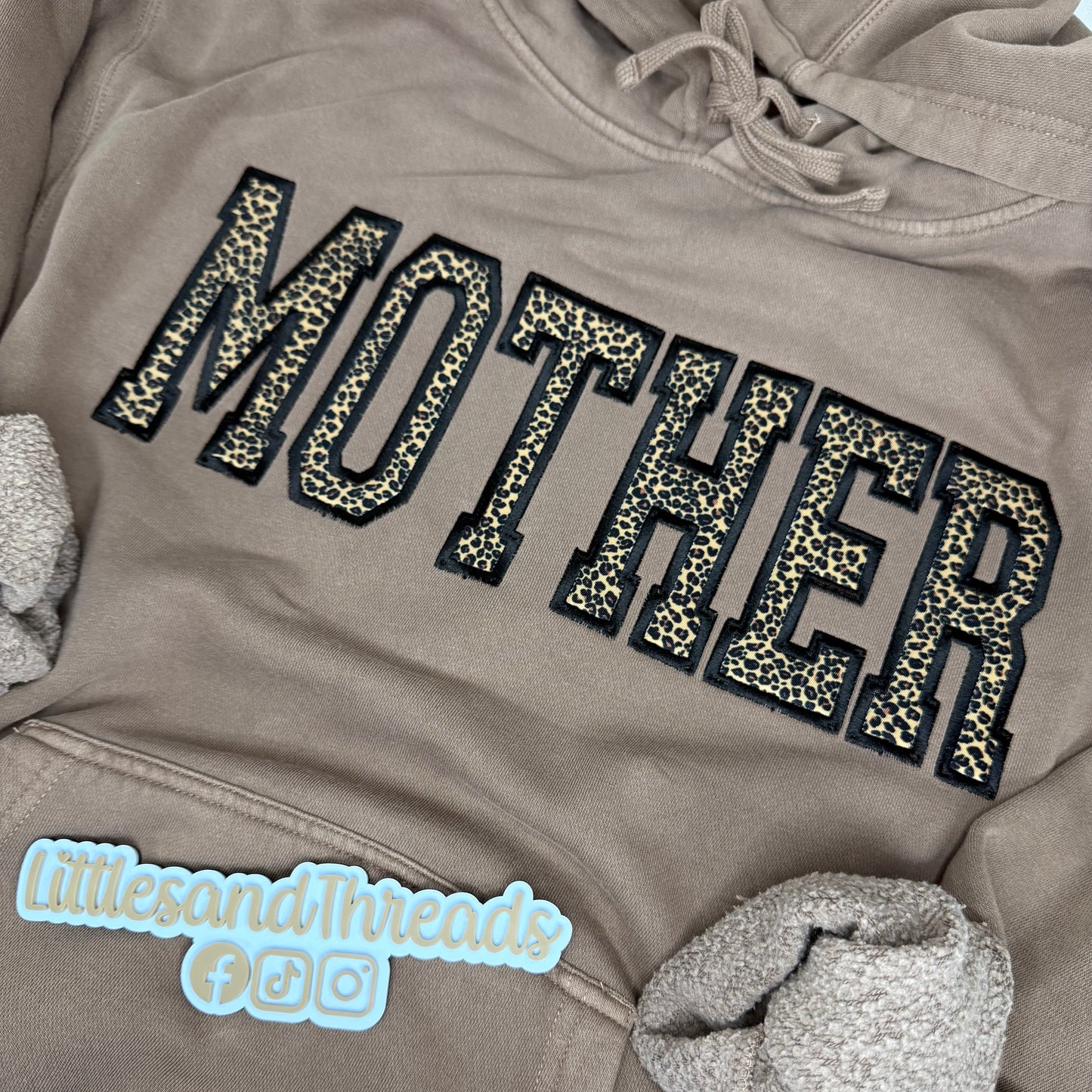 Custom Leopard Satin Stitch Sweatshirt