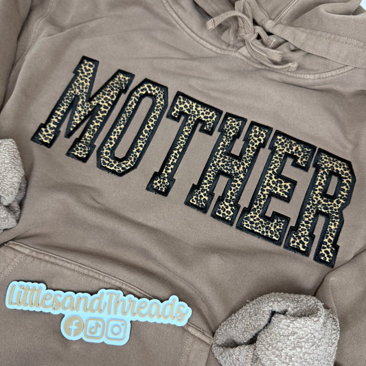 Custom Leopard Satin Stitch Sweatshirt