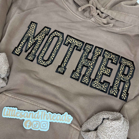 Custom Leopard Satin Stitch Sweatshirt